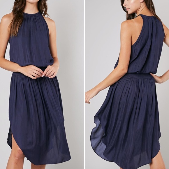 midnight shimmer midi dress
